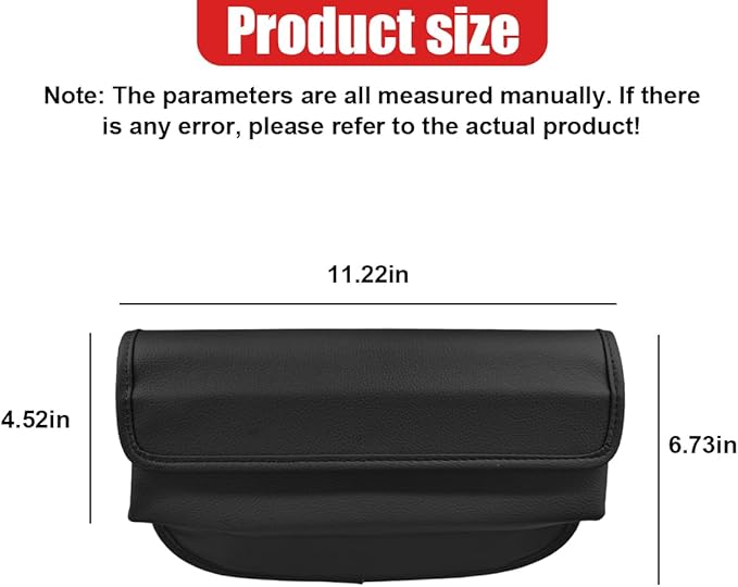 Car Seat Gap Filler Organizer, Leather Universal Gap Bag Car Storage Box for Phones, Keys, Glasses & Cards, Adjustable Front Seat Side Pocket Organizer for Cars, No Seat Belt Block (Black)