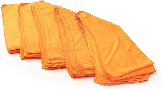 The Rag Company - Car Wash Towel - Professional Microfiber Auto Detailing and Drying Towels, Lint-Free, Streak-Free, Great for General Cleaning, 320gsm, 16in x 27in, Orange (Wholesale Case of 125)