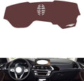Leather Dashboard Cover Compatible with BMW X3/X4/iX3 (NO HUD 2018-2023，Dash Cover, Non-Slip Dash Cover, Dash mat Dashboard Cover, Interior Dash Covers