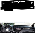 leather dashboard cover Compatible with Toyota Camry（NO HUD） 2018-2019，dash cover（black）