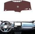 Leather Dashboard Cover Compatible with VW ID.3 (NO HUD，Dash Cover, Non-Slip Dash Cover, Dash mat Dashboard Cover, Interior Dash Covers