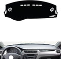 leather dashboard cover Compatible with Peugeot 301（Half covered ） 2017-2018，dash cover（black）