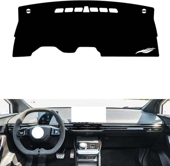 leather dashboard cover Compatible with MG MG4 EV，dash cover（black）
