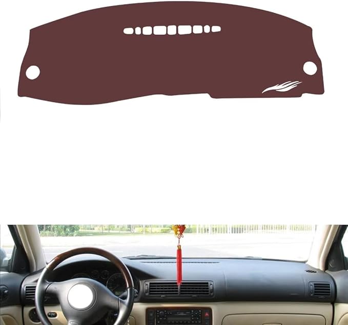 Leather Dashboard Cover Compatible with VW Passat B5 2000-2005，Dash Cover, Non-Slip Dash Cover, Dash mat Dashboard Cover, Interior Dash Covers