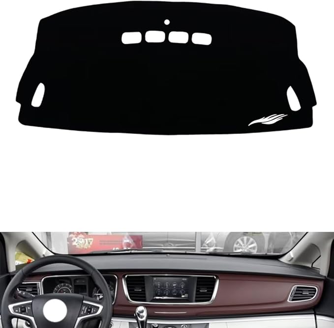 leather dashboard cover Compatible with Buick GL8 25S/28T 2017，dash cover（black）