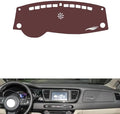 Leather Dashboard Cover Compatible with KIA Sedona 2015-2021,Dash Board Cover mat Anti-Slip Sun-Proof and dust-Proof(Brown)