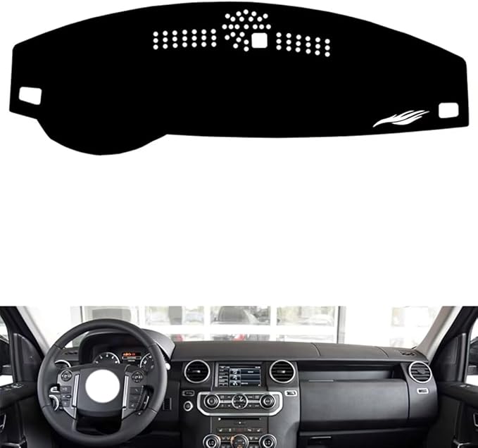 leather dashboard cover Compatible with LR Discovery 4 2010-2016，dash cover（black）
