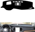 Leather Dashboard Cover Compatible with Volvo XC90（HUD、Center Speaker） 2015-2026，Dash Cover（Black）