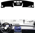 leather dashboard cover Compatible with Mercedes S Class (NO HUD 2021-2024，dash cover（black）