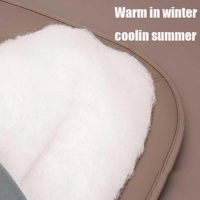 2025 Car Seat Cushion with Secure Buckle, Ergonomic Memory Foam Lumbar Support, Non-Slip Breathable Cover, Removable Washable, Ideal for Drivers & Office Long Sitting (Back Row-White)