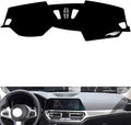 leather dashboard cover Compatible with BMW 4 series (NO HUD 2021-2022，dash cover（black）