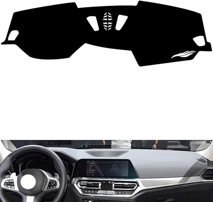 leather dashboard cover Compatible with BMW 4 series (NO HUD 2021-2022，dash cover（black）