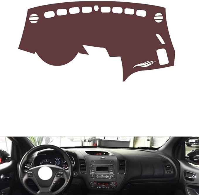 Leather Dashboard Cover Compatible with KIA SHUMA 2014，Dash Cover, Non-Slip Dash Cover, Dash mat Dashboard Cover, Interior Dash Covers