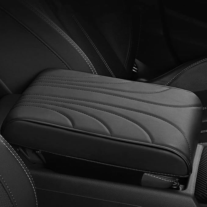 DURASIKO Upgraded Car Center Console Pad,Elbow Rest Pillow,PU Leather Armrest Cushion, Relieve Arm Fatigue,Great for Long-time Driving,Universal Car Armrest Seat Box Cover Protector for Most Vehicles
