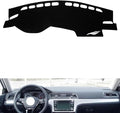 leather dashboard cover Compatible with VW Lamando（no speakers） 2014-2021，dash cover（black）