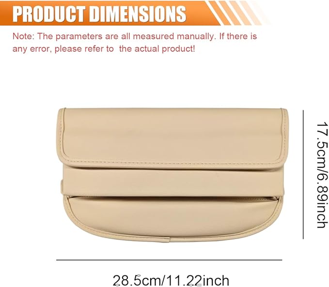 Car Seat Gap Filler Organizer, Leather Waterproof Auto Front Seat Storage Box, Portable Car Seat Side Pocket Organizer, Vehicle Interior Storage Accessory for Phone Glasse Key (Beige/Yellow)