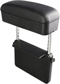 AOWIS Car Console Armrest Box Arm Rest Height Adjustable Comfort Elbow Pad Universal (Black)