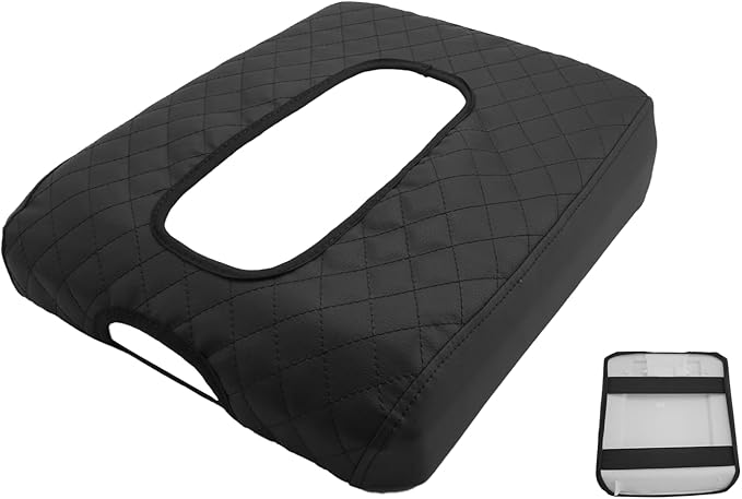 LFOTPP Armrest Cover for 2022-2026 Hummer EV (Pickup/SUV) Hummer EV Accessories Center Console Cover Arm Rest Protector Middle Lid Pad Protector PU Leather, Anti-Scratch,Non-Slip