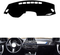 leather dashboard cover Compatible with BMW 1 series-No speaker 2018-2020，dash cover（black）