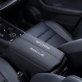 XITER 1PC Leather Center Console Armrest Cover with Side Pockets for Nissan Rogue 2021 2022 2023 2024 2025 2026 Accessories(Black Stitches)