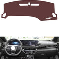 Leather Dashboard Cover Compatible with Buick envista（ NO HUD）,Dash Board Cover mat Anti-Slip Sun-Proof and dust-Proof(Brown)
