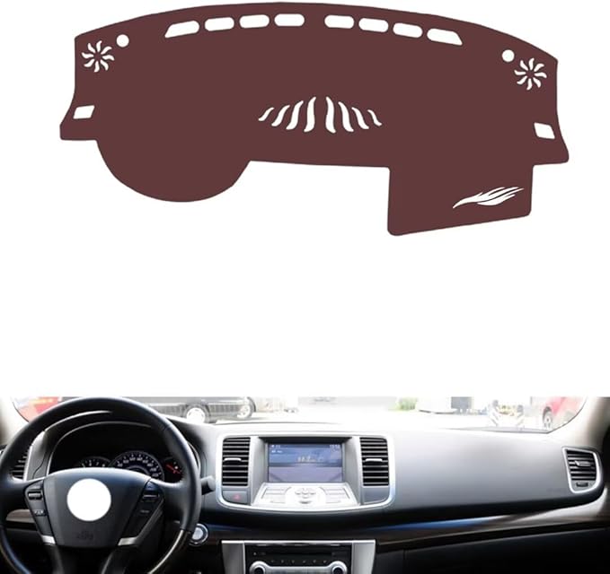 Leather Dashboard Cover Compatible with Nissan Teana (Full Coverage) 2008-2012，Dash Cover, Non-Slip Dash Cover, Dash mat Dashboard Cover, Interior Dash Covers