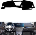 leather dashboard cover Compatible with BMW I3 (NO HUD 2022-2024，dash cover（black）