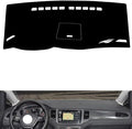 leather dashboard cover Compatible with VW Golf（storage box），dash cover（black）