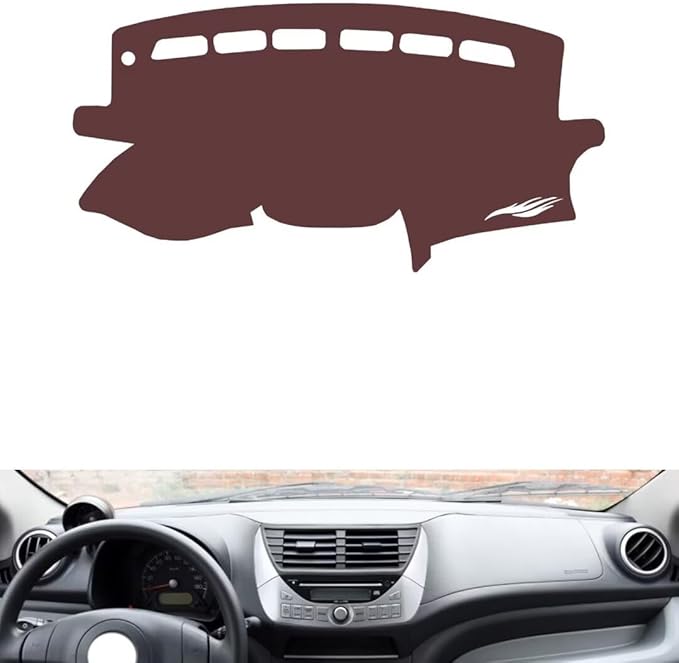 Leather Dashboard Cover Compatible with Suzuki New Alto (Tachometer 2009-2016，Dash Cover, Non-Slip Dash Cover, Dash mat Dashboard Cover, Interior Dash Covers