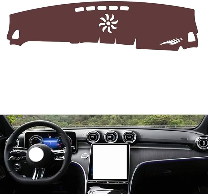Leather Dashboard Cover Compatible with Mercedes C 2022-2025，Dash Cover, Non-Slip Dash Cover, Dash mat Dashboard Cover, Interior Dash Covers