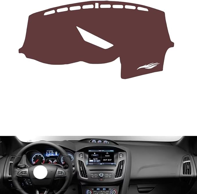 Leather Dashboard Cover Compatible with Ford New Focus ST 2013-2016，Dash Cover, Non-Slip Dash Cover, Dash mat Dashboard Cover, Interior Dash Covers