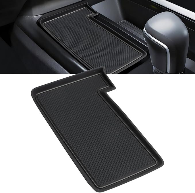 Auovo Wireless Charging Mat Compatible with 2025 2026 Toyota Camry Accessories Silicone Center Console Non-Slip Phone Charging Protective Mat Pad Interior Trim (Black Version 1)