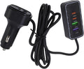 Multiport Car Charger, 12V 24V Fast Charging Cigarette Lighter Adapter, with Multiple USB Ports for Phones and Multiple Devices, Compatible for Travel and Road Trips in Cars,