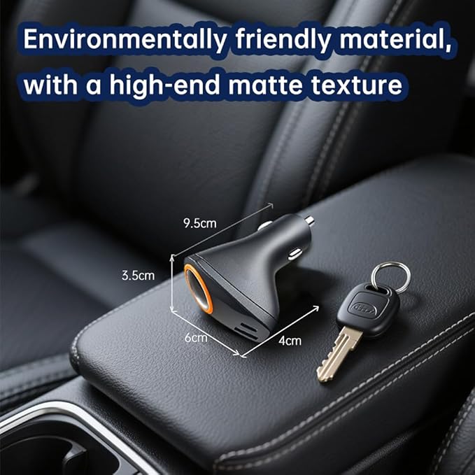 Cigarette Lighter Splitter, 4-in-1 Cigarette Lighter Adapter with 65W USB C PD3.0 & 22.5W QC3.0 Fast Charging + LED Voltage Display & Expandable 12V Socket Car Charger for iPhone 17/16/15 Samsung S25