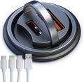 130W Mini Car Charger+3in1 USB Cable Fast Charging[QC100W+PD30W] Invisible Flush Fit Cigarette Lighter Adapter with Type C Cable,Dual Port for iPhone iPad Samsung MacBook Laptop Dashcam