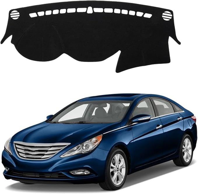 Dashboard Mat Cover for Hyundai Sonata 2011-2014 Nonslip Center Console Sunshield Glare UV Rays Protector Accessories