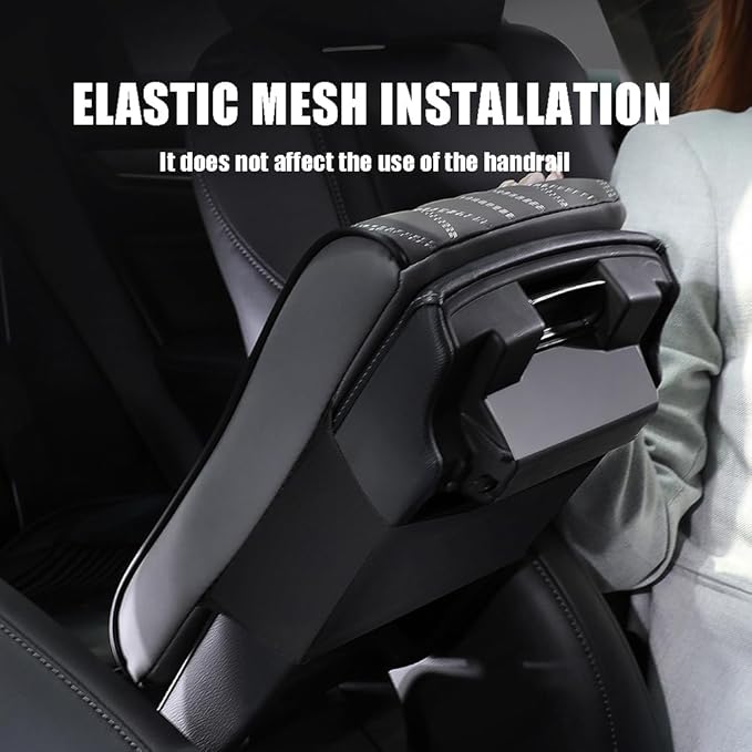 Car Center Console Cover for Nissan Frontier 1997–2025 2026 D41, Car Armrest Cover Center Console Pad Armrest Cushion Armrest Box Pad Interior Auto Accessories Anti-Slip,A-Black-32 * 17cm