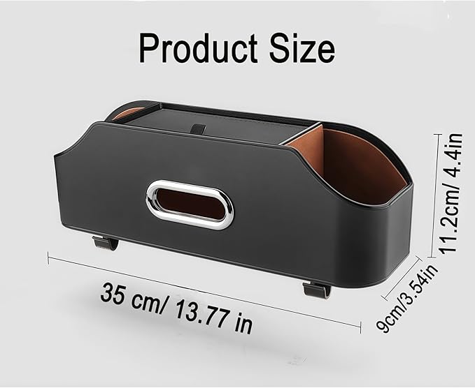 3-in-1 Car Backseat Organizer, Multifunctional Car Seat Back Storage Box, Car Organizers and Storage, For Hold Drinks, Handbag, Keep Your Ride Clean & Organized (Hook Installation, Orange)