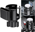2-in-1 Car Cup Holder Expander with Phone Holder, 2.6“-3.93” Vehicle Cupholder Extender Adapter with Adjustable Base, Universal Multifunctional Auto Insert Drink Holder Expander