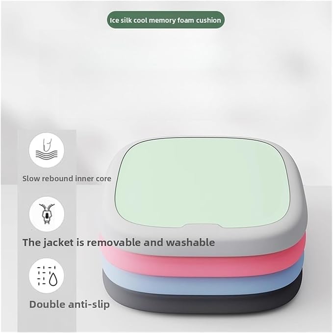 Memory Foam Car Seat Cushions with Lumbar Support - Cool and Breathable Comfort for Car and Office Seats(H,40x40cm)