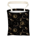 Car Trash Can, Cute Car Trash Bag, Hanging Car Organizer and Storage Bag, Trash Bin for Car Accessories, Vehicle, Travelling, Camping Black Golden Pattern