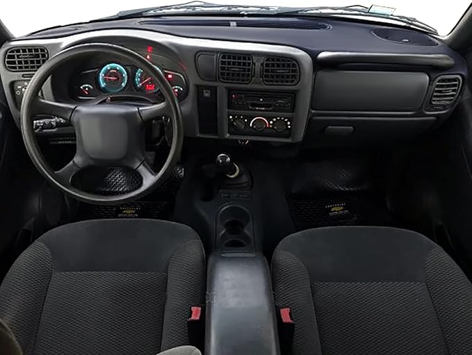 DNA MOTORING Dash Cover Overlay Compatible with 98-02 S10 Blazer Pickup / S15 Jimmy/Sonoma, Black Dash Board Cover Cap Bezel, ZTL-Y-0184