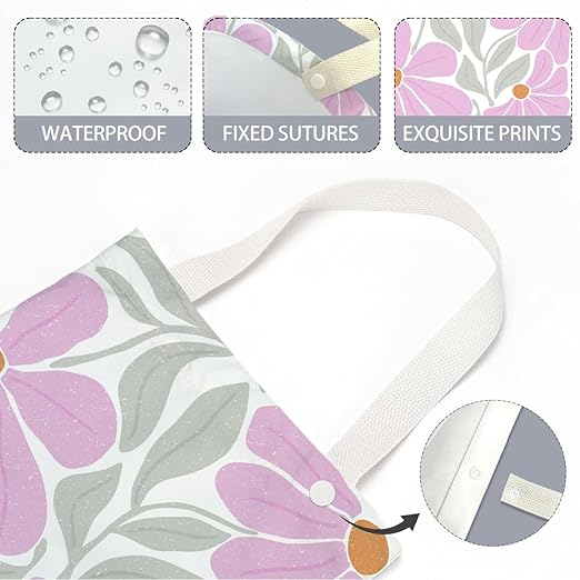 Pykfrhh Abstract Floral Car Trash Can, Car Trash Bag Hanging, Waterproof Cars Back Seat Hanging Organizer and Storage Trash Bags for Vehicle Travelling Camping
