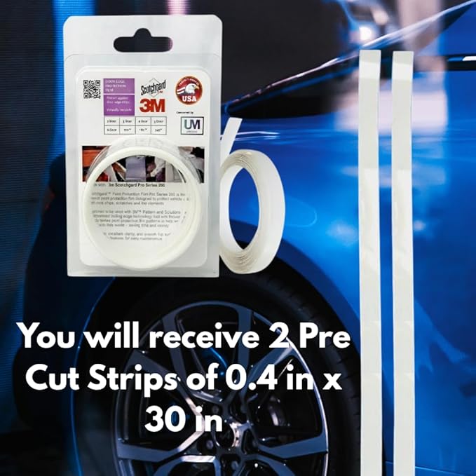3M-2Door, Door Edge, Paint Protection Film, Scotch Guard, PPF 8mil Precut Strips, Universal Fit Cars, Truck, SUV, Clear Tape, Door Protector, Car Accessories Upromax