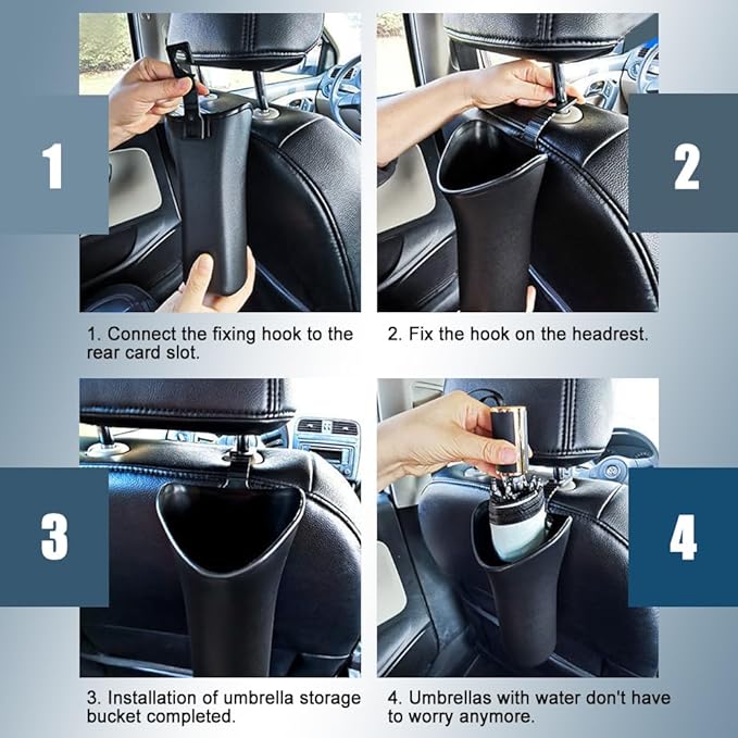 Car Trash Can Backseat, Car Garbage Organizer, Black Small Leakproof Vehicle Trash Garbage Can Bin, Automotive Interior Accessories Small Garbage Bin for Vehicles, Travelling, Home, Office