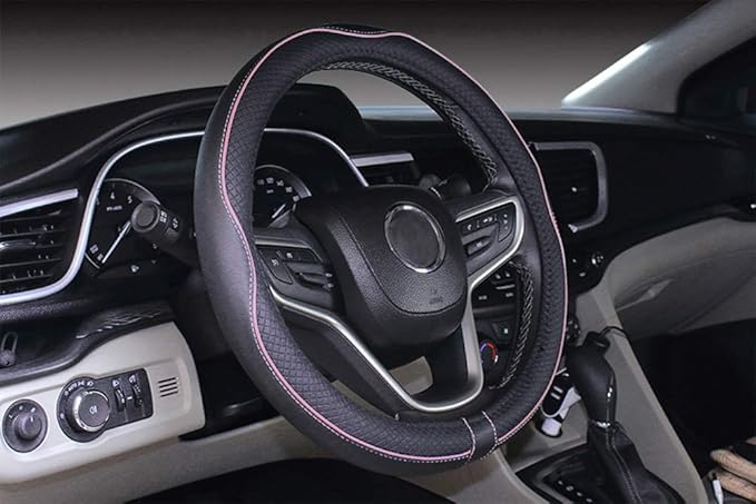Mayco Bell 2019 New Microfiber Leather Car Extra Large Steering Wheel Cover for Big Trucks (17.5-18'', Pink)