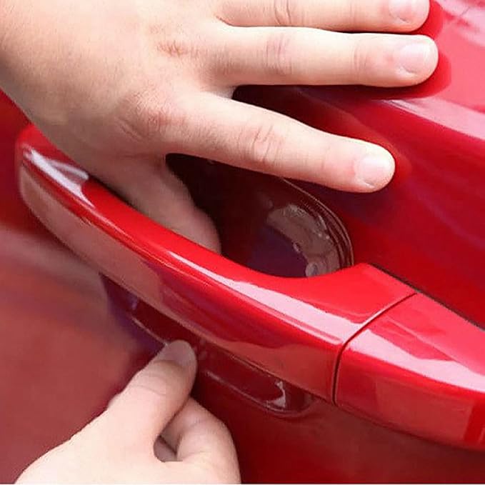 10Pcs Car Door Handle Scratch Protector Film Clear TPH Door Handle Cup Protector, Self-Adhesive Vinyl Anti-Scratch Cover, Universal Car Exterior Protection
