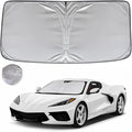KAYZT Windshield Sun Shade for 2020-2025 2026 Che-vrolet/Chevy Corvette C8 Foldable Sunshade Front Window Custom Fit Car Accessories