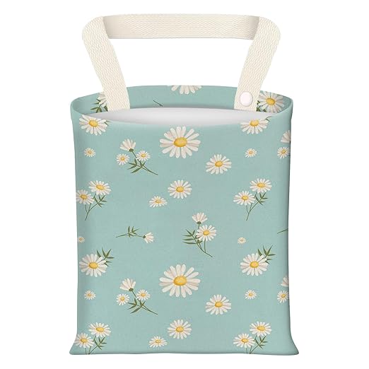 BEAKND Hanging Car Garbage Bag, Cute Car Trash Can Bag, Automotive Accessories for Women Men Cute Flower Pattern