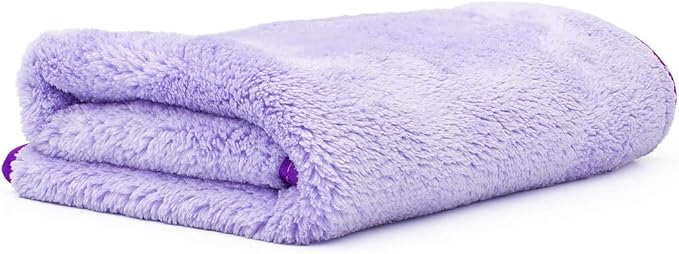 The Rag Company - Minx Royale - Professional Microfiber Detailing Towels, Premium 70/30 Blend, Super Plush, Rinseless & Waterless Wash, Buffing & Polishing, 400gsm, 16in x 16in, Lavender (6-Pack)